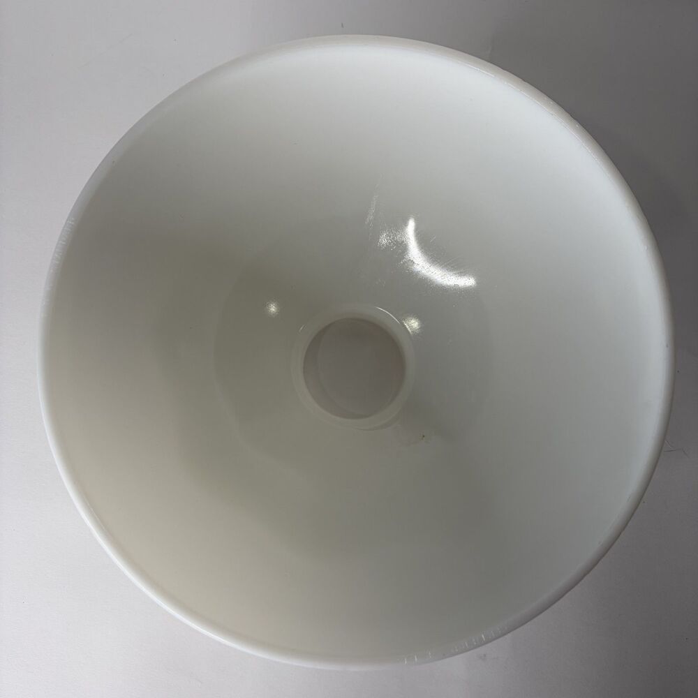 Vintage Corning Milk Glass Lamp Shade Waffle Wave Pattern Torchiere 9.75"D - Picture 4 of 9